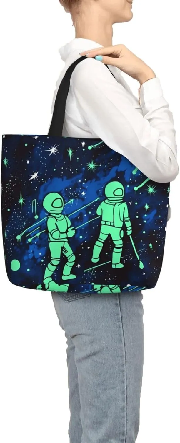 Tote Bag for Women Ice Hockey Pattern Shoulder Bag with Zipper Handbag Large Capacity Reusable Grocery Bag