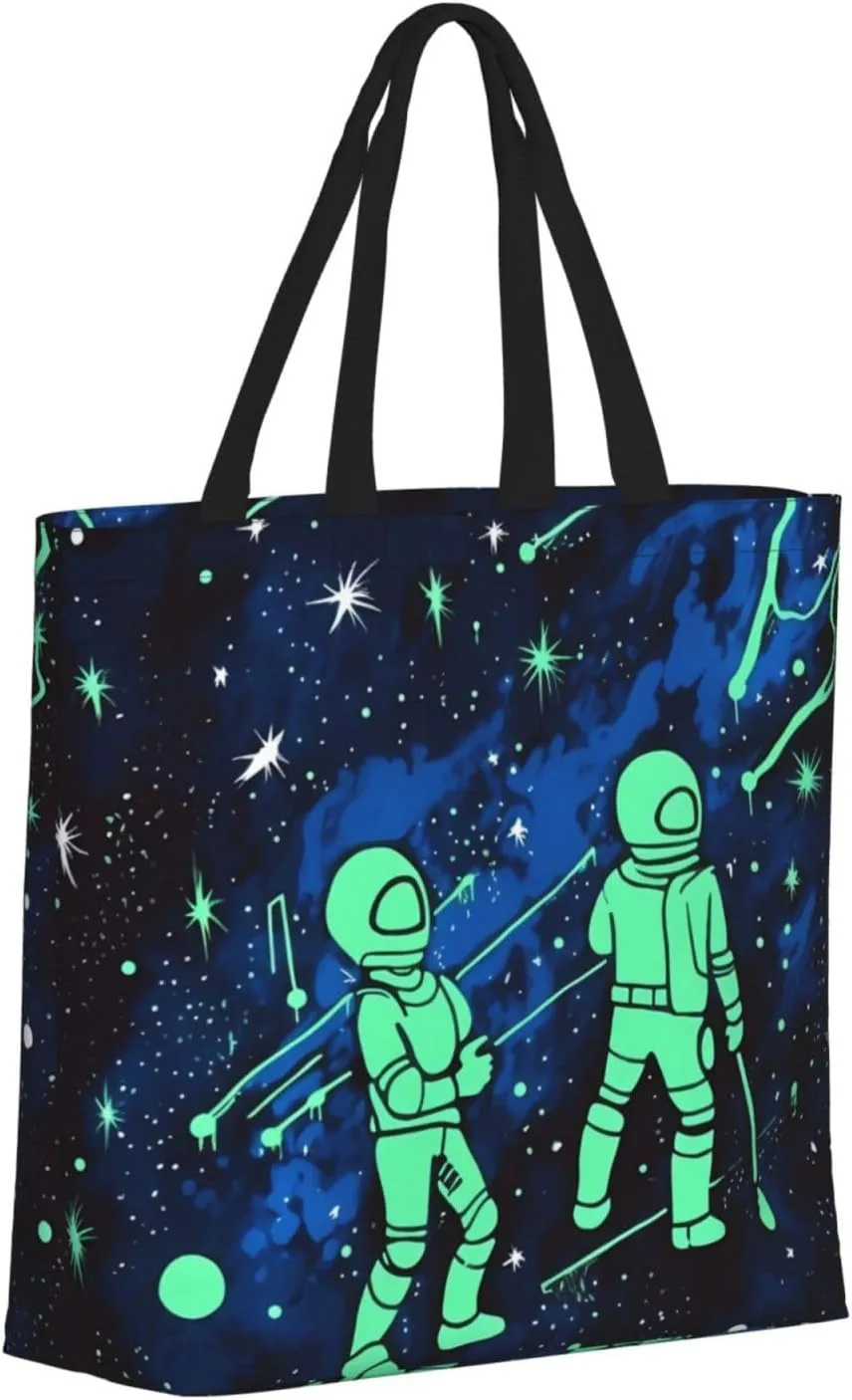 Tote Bag for Women Ice Hockey Pattern Shoulder Bag with Zipper Handbag Large Capacity Reusable Grocery Bag
