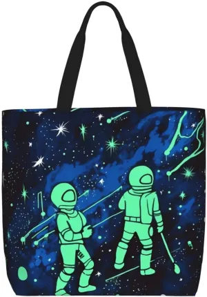 Tote Bag for Women Ice Hockey Pattern Shoulder Bag with Zipper Handbag Large Capacity Reusable Grocery Bag