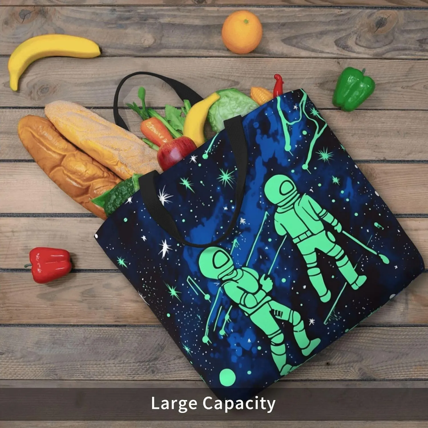 Tote Bag for Women Ice Hockey Pattern Shoulder Bag with Zipper Handbag Large Capacity Reusable Grocery Bag
