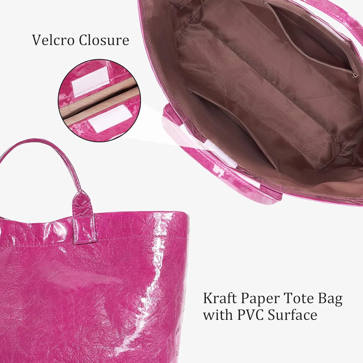 Tote Bag for Women Large PVC Tote Bag Plastic Handbag Letters Print Handbag Clear Hobo Bag