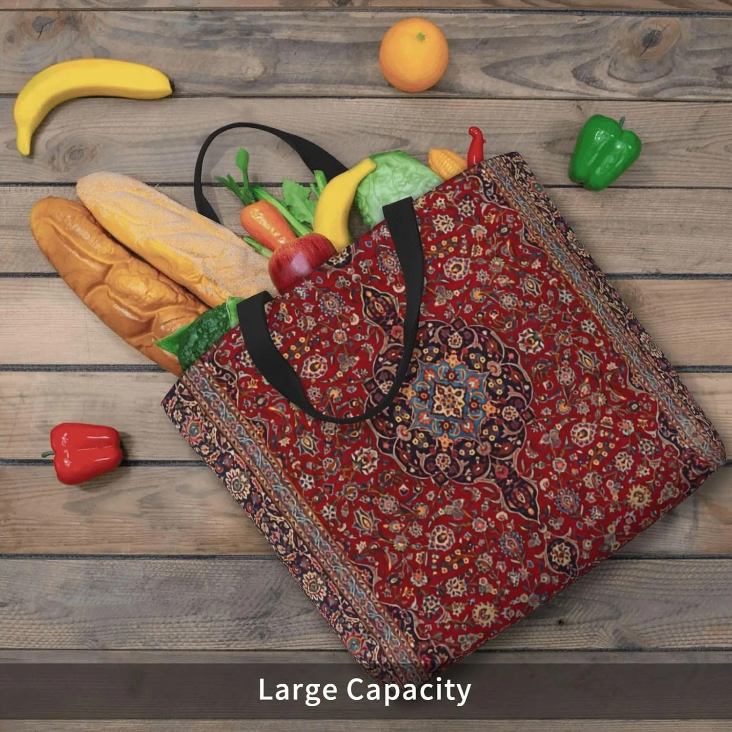 Tote Bag For Women Persian Turkish Oriental Shoulder Bags Large Grocery Handbag Crossbody Bag For Work Travel Shopping