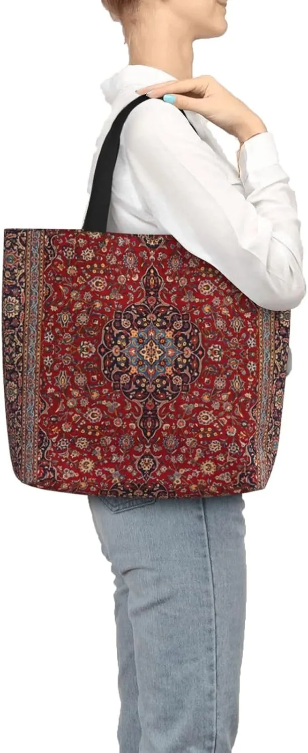 Tote Bag For Women Persian Turkish Oriental Shoulder Bags Large Grocery Handbag Crossbody Bag For Work Travel Shopping