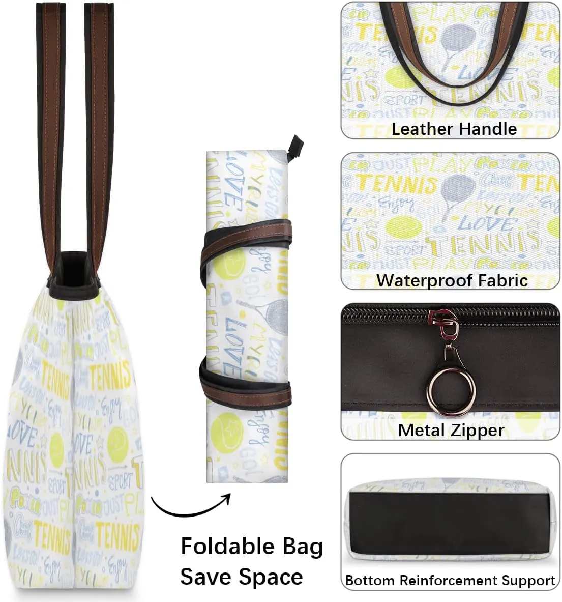 Tote Bag for Women with Zipper Large Capacity Top Handle Casual Shoulder Bag Handbag Reusable Shopping