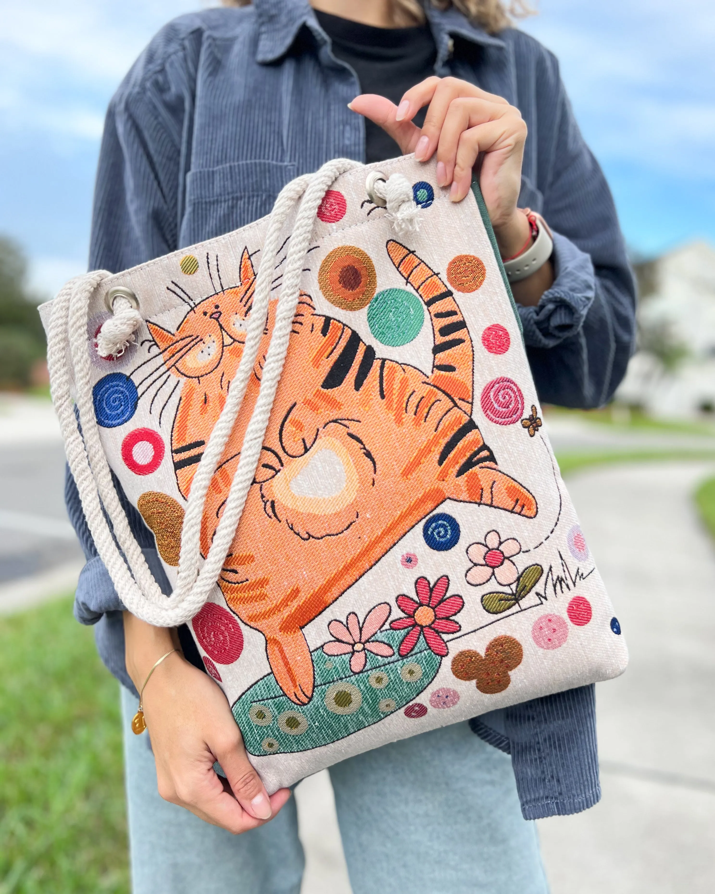 Tote Bag for Women, Woven Tote Bag
