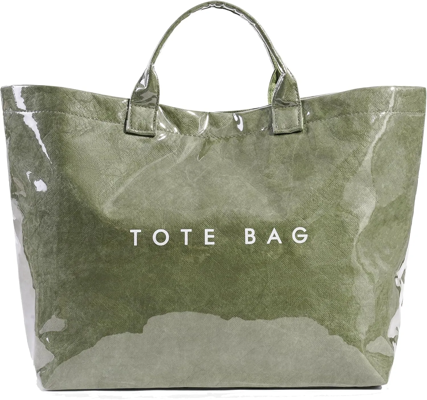 Tote Bag for Women,Large Work Tote Bag Clear Plastic Handbag PVC Letter Printed Bag Kraft Paper Hobo Bag with Handle