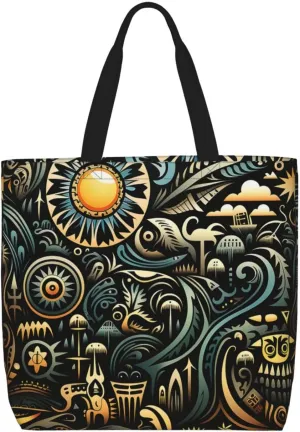 Tote Bag Large Capacity Grocery Bag With Zipper Cute Bunnys Shopping Bag Shoulder Bag for Women