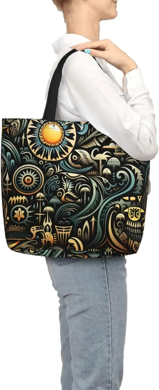 Tote Bag Large Capacity Grocery Bag With Zipper Cute Bunnys Shopping Bag Shoulder Bag for Women