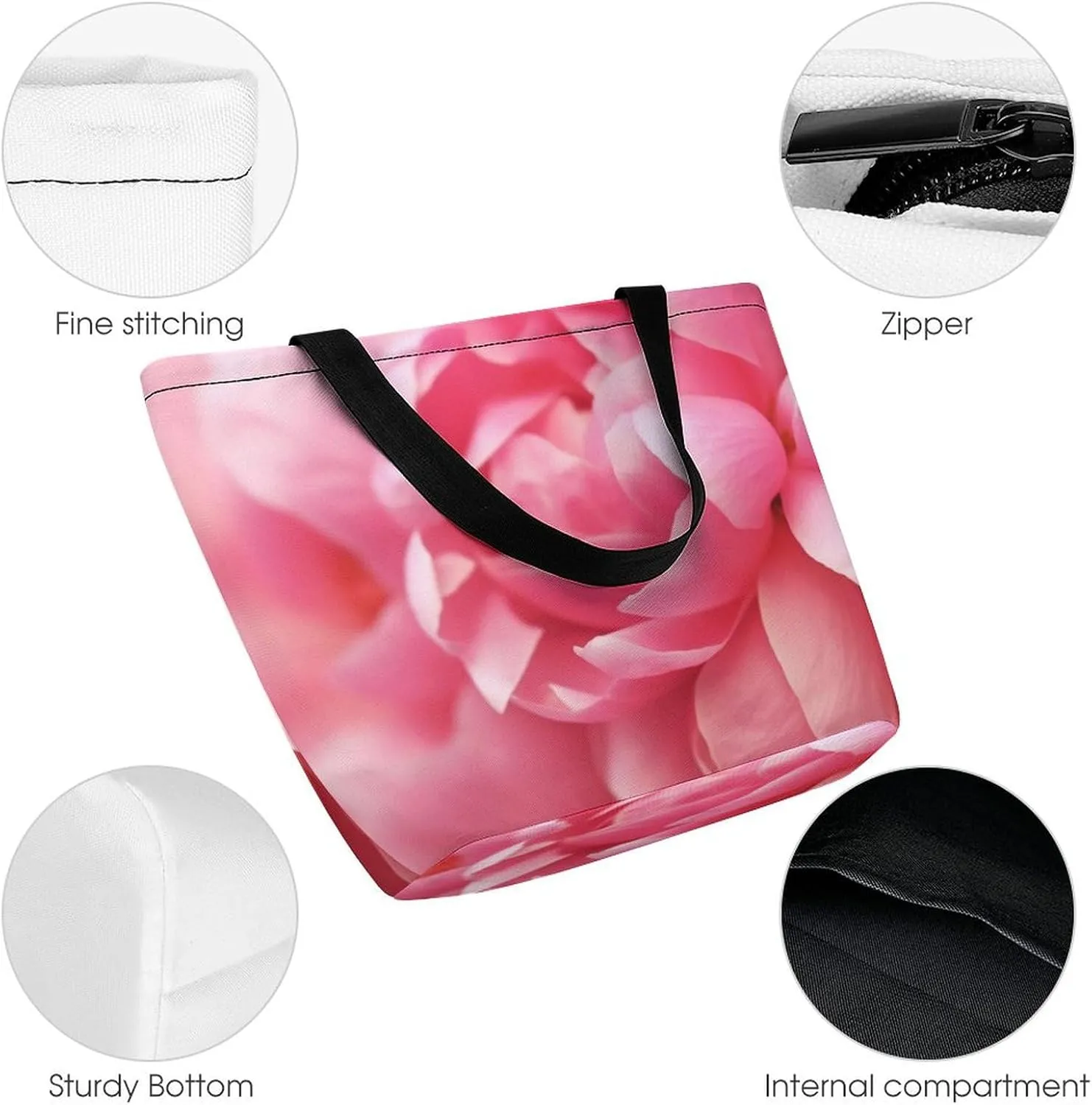 Tote Bag Reusable Grocery Bag Foldable Shopping Bag Extra Large Shoulder Bag Dairy Cow Tote Bag for Travel Work