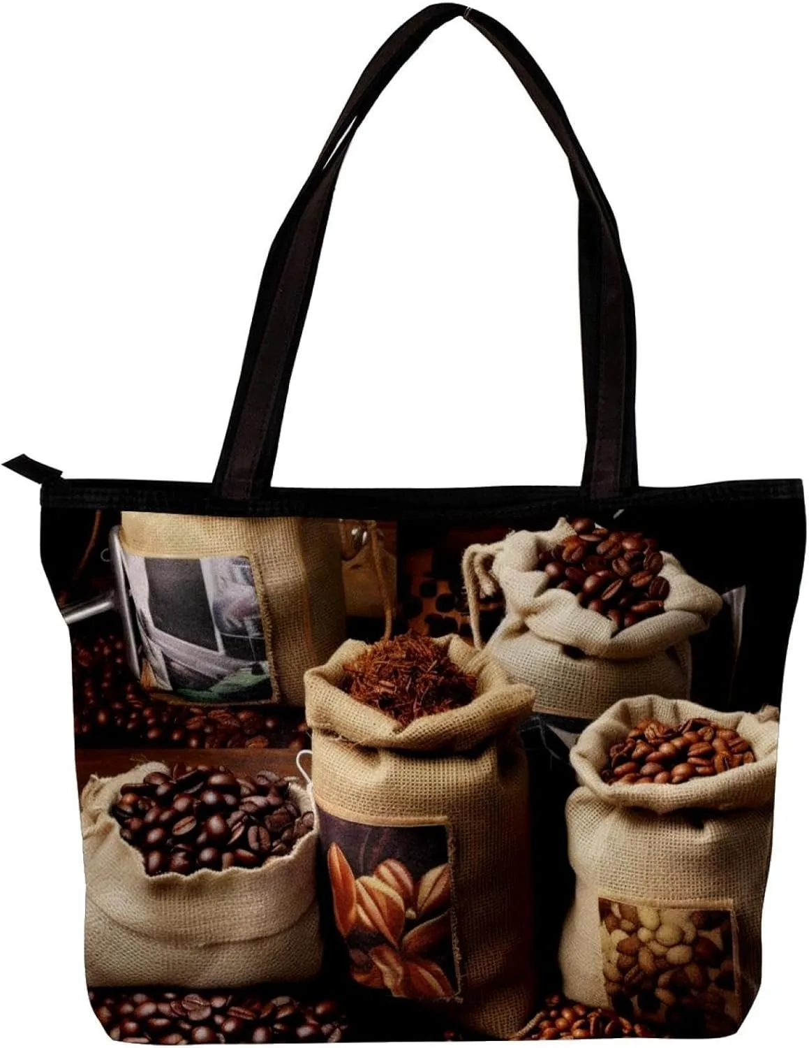 Tote Bags for Women,Womens Handbags,Small Tote Bag,Enjoy Coffee Time