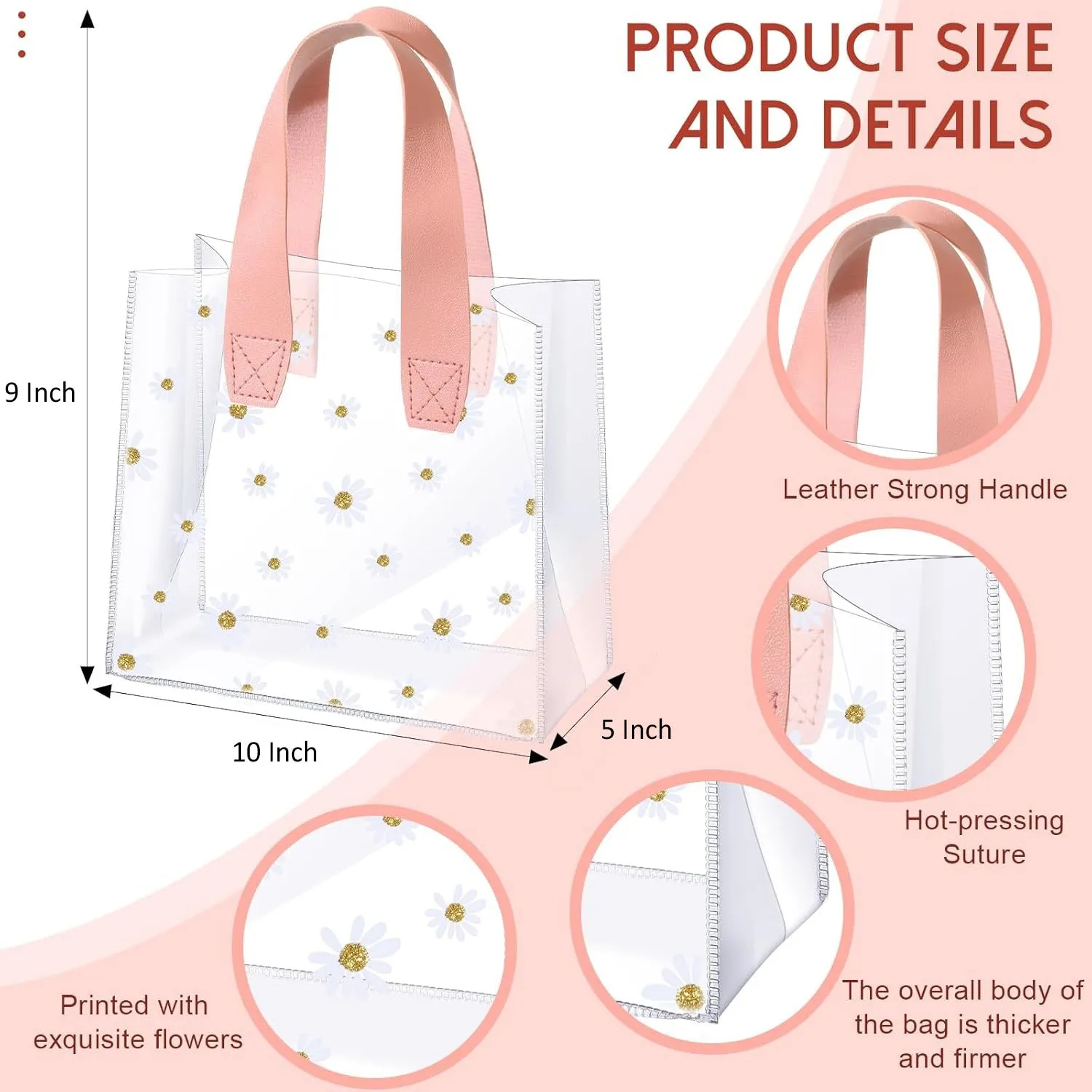 Transparent PVC Tote Bag Goodie Gift Packing Bag