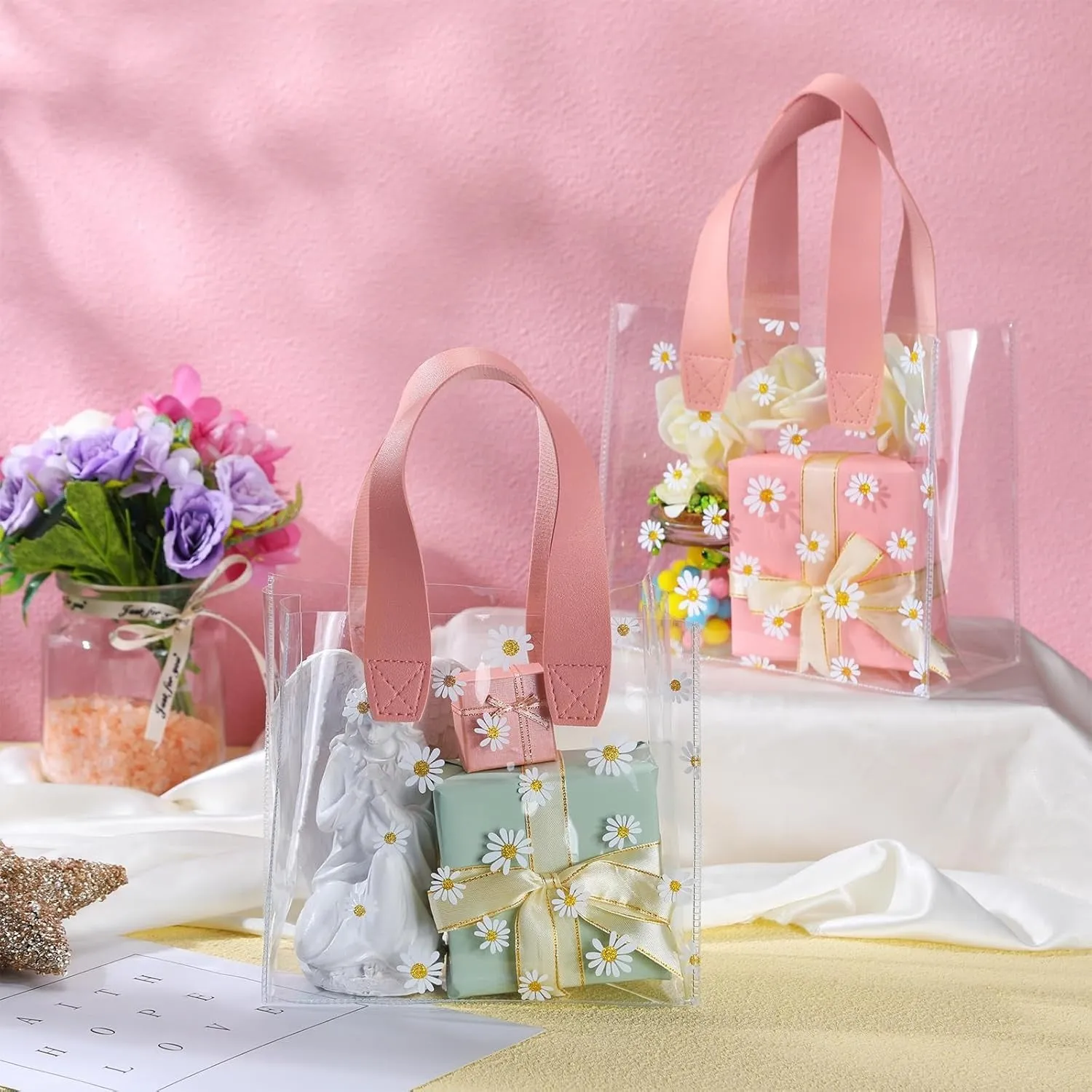 Transparent PVC Tote Bag Goodie Gift Packing Bag