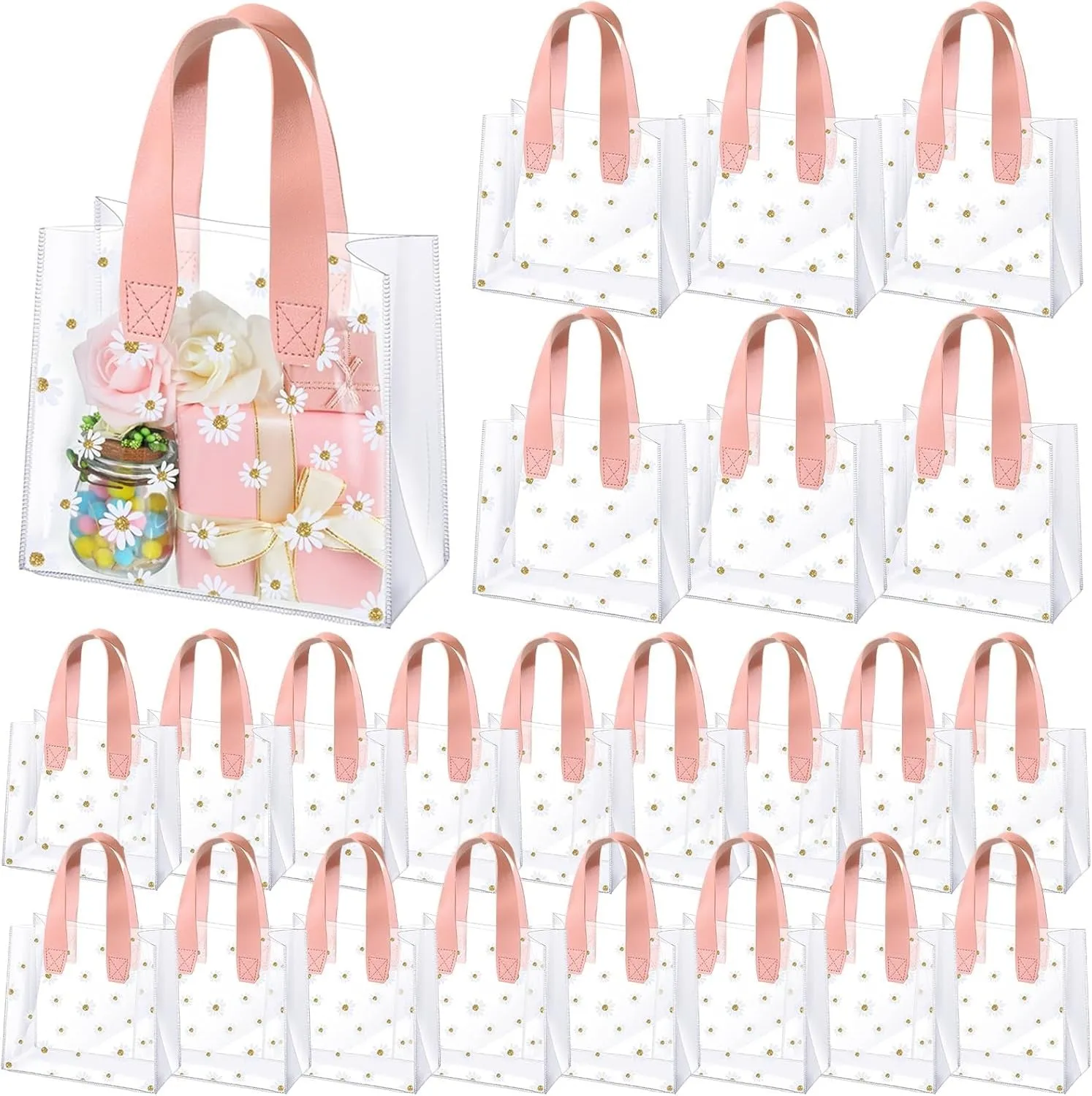 Transparent PVC Tote Bag Goodie Gift Packing Bag