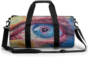 Travel Duffel Bag Weekender Bags for Men Women Large Capacity Overnight Bags Close-Up of Eyeball Travel Sports Gym Bag Canvas Carry On Tote Bags for Travel Yoga
