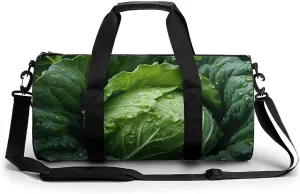 Travel Duffel Bag Weekender Bags for Men Women Large Capacity Overnight Bags Green Cabbage Travel Sports Gym Bag Canvas Carry On Tote Bags for Travel Yoga