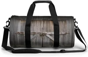 Travel Duffel Bag Weekender Bags for Men Women Large Capacity Overnight Bags Old Barn Doors Travel Sports Gym Bag Canvas Carry On Tote Bags for Travel Yoga