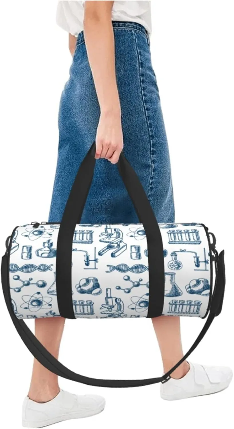 Travel Duffle Bag for Men Women, Chemistry Equipment Duffle Bags for Sport Gym Overnight Luggage