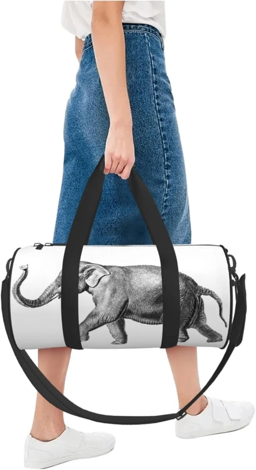 Travel Duffle Bag for Men Women, Elephant Duffle Bags for Sport Gym Overnight Luggage