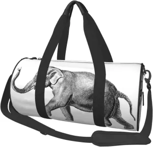 Travel Duffle Bag for Men Women, Elephant Duffle Bags for Sport Gym Overnight Luggage