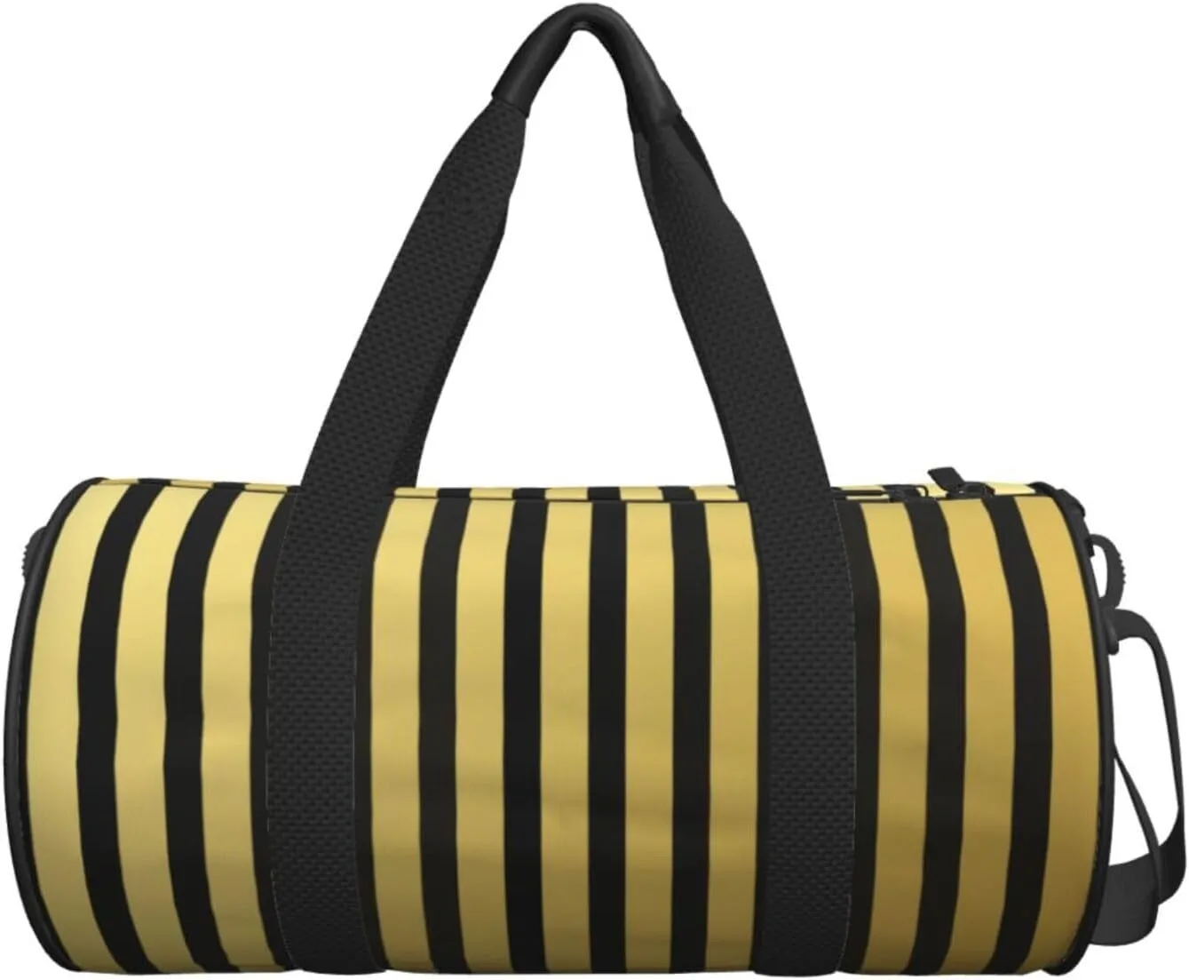 Travel Duffle Bag for Men Women, Gold Black Line Duffle Bags for Sport Gym Overnight Luggage