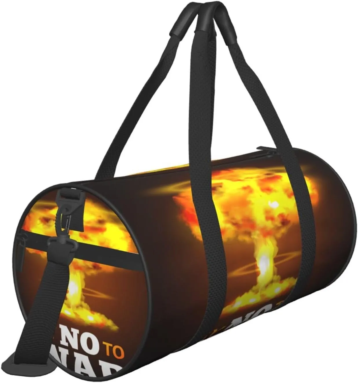 Travel Duffle Bag for Men Women, No War Nuclear Explosion Duffle Bags for Sport Gym Overnight Luggage