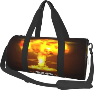 Travel Duffle Bag for Men Women, No War Nuclear Explosion Duffle Bags for Sport Gym Overnight Luggage