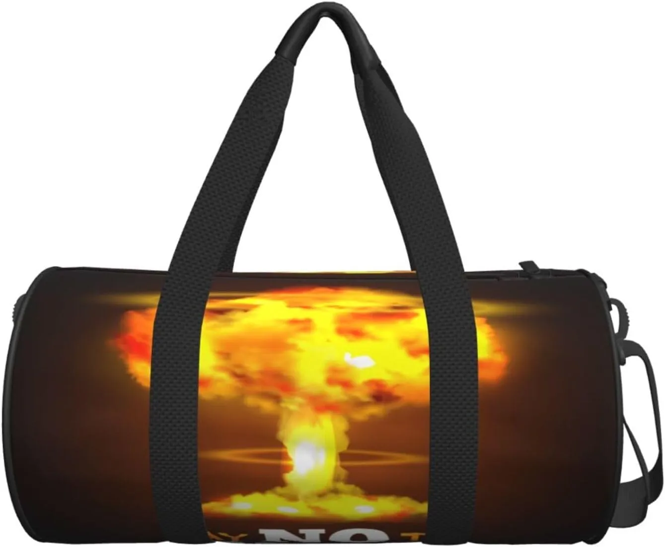 Travel Duffle Bag for Men Women, No War Nuclear Explosion Duffle Bags for Sport Gym Overnight Luggage