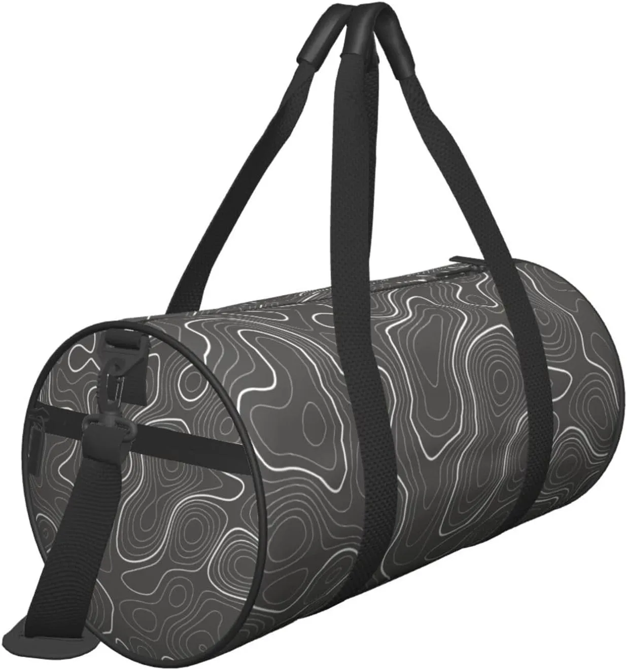 Travel Duffle Bag for Men Women, Topography Contour Map Duffle Bags for Sport Gym Overnight Luggage