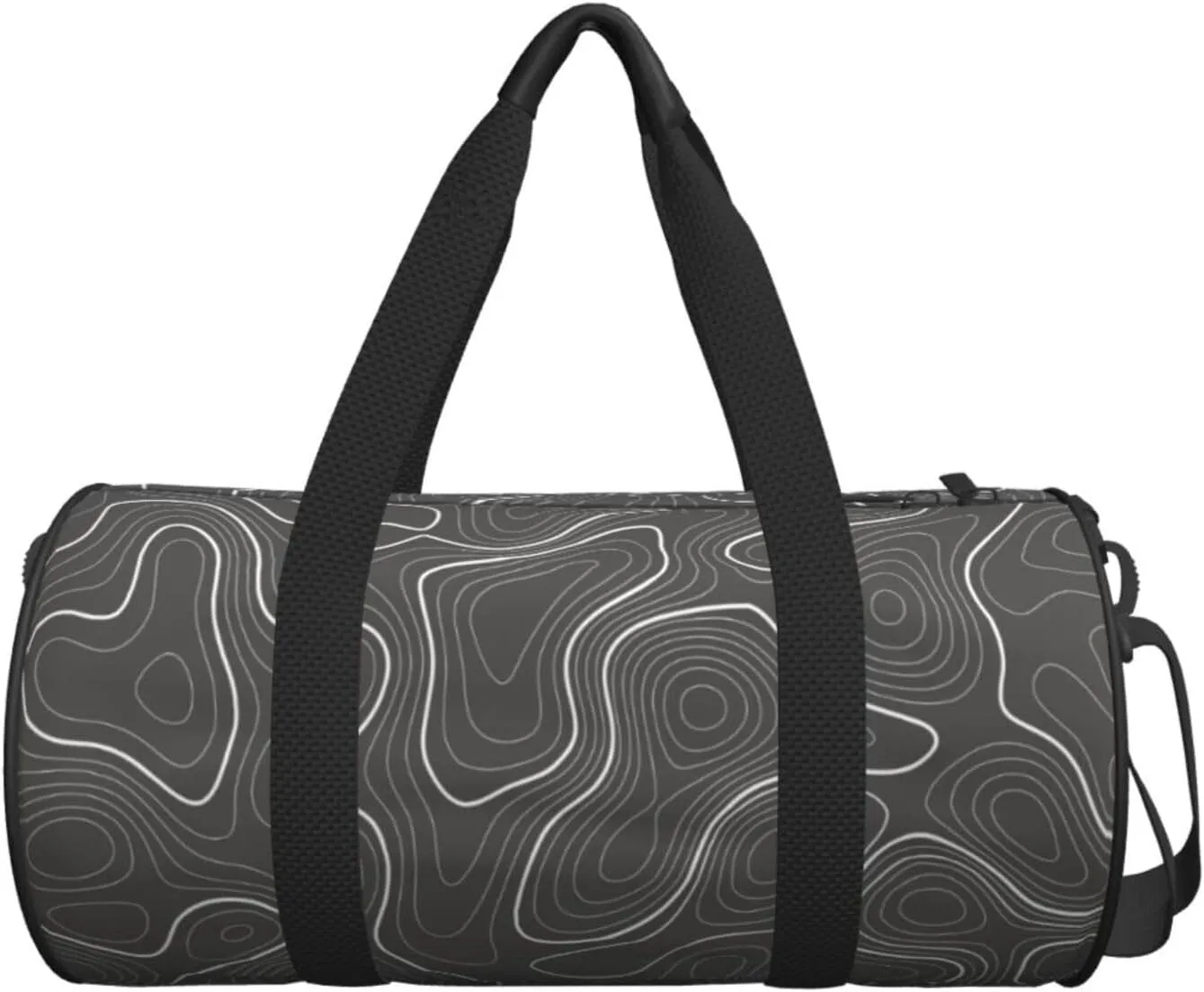 Travel Duffle Bag for Men Women, Topography Contour Map Duffle Bags for Sport Gym Overnight Luggage