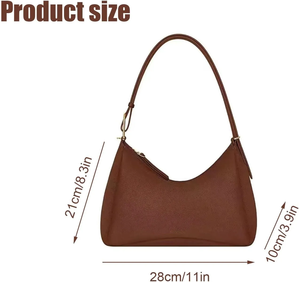 Trendy Leather Handbags,Crossbody Bags,Waterproof PU Shoulder Bag，Mini Clutch Purse with Zipper Closure