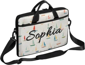 TropicalLife Personalized Laptop Bag 15 Inch Custom Sleeve Case with Handle Shoulder Strap Computer Messenger Bag
