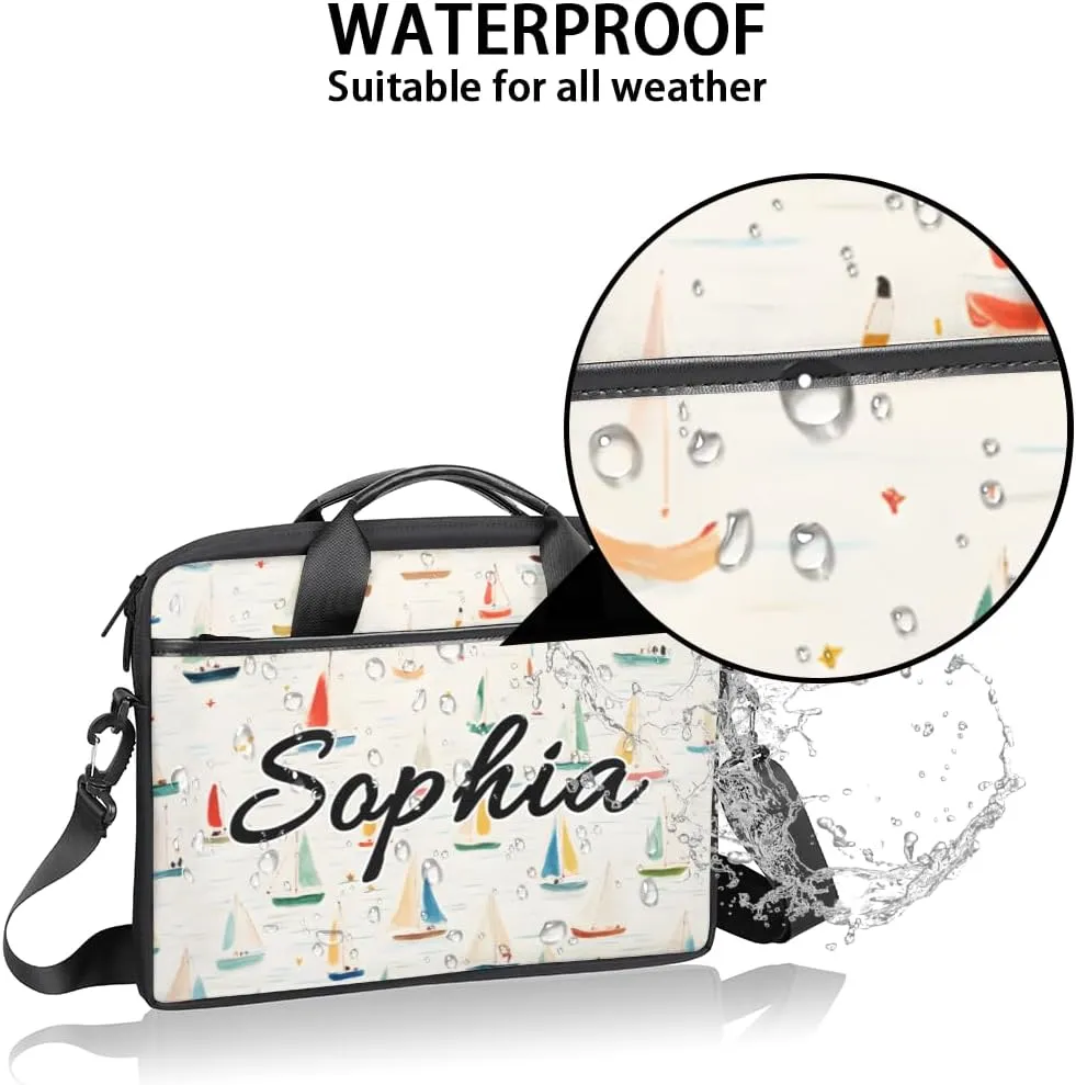 TropicalLife Personalized Laptop Bag 15 Inch Custom Sleeve Case with Handle Shoulder Strap Computer Messenger Bag