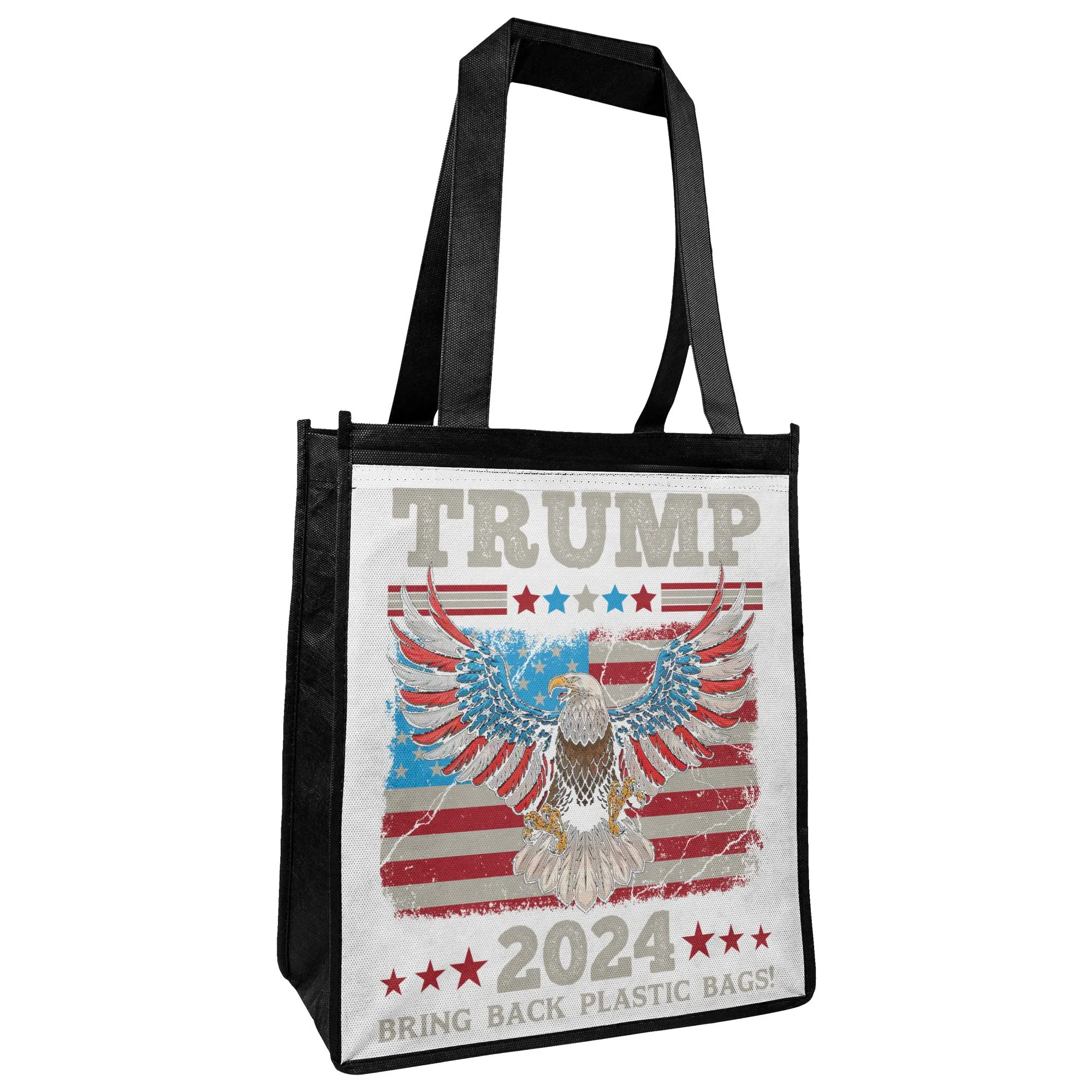 Trump 2024 Tote Bag, Trump Bring Back Plastic Bags Grocery Tote, Funny Tote Bag, Reusable Shopping Bag