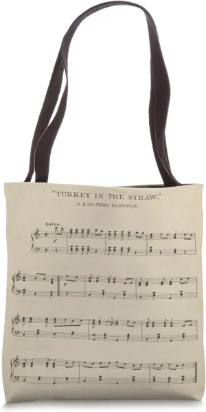 Turkey in the Straw Sheet Music Notation Tote Bag