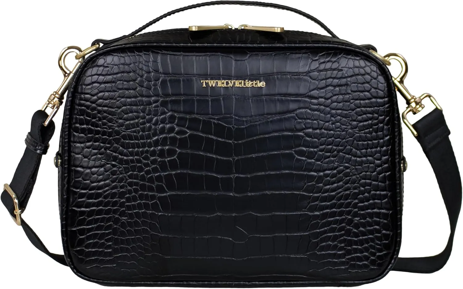 TWELVElittle Luxe Diaper Clutch - Crossbody Diaper Bag with Portable Changing Pad, Zip Out Pouch and Wipes Case