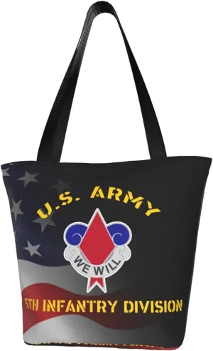 Us Army 5th Infantry Division Fashion Shoulder Bag Large Capacity For Man Or Woman