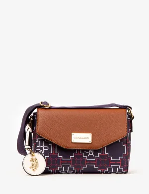 USPA GEOMETRIC PRINT CROSSBODY BAG