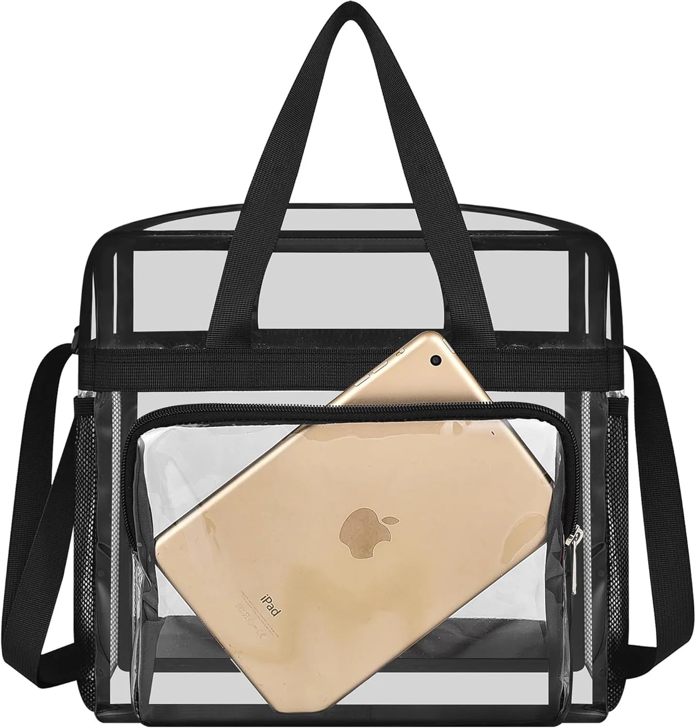 USPECLARE Clear Tote Stadium Approved, Security Travel & Gym Clear Bag for Work Sports Games Concerts
