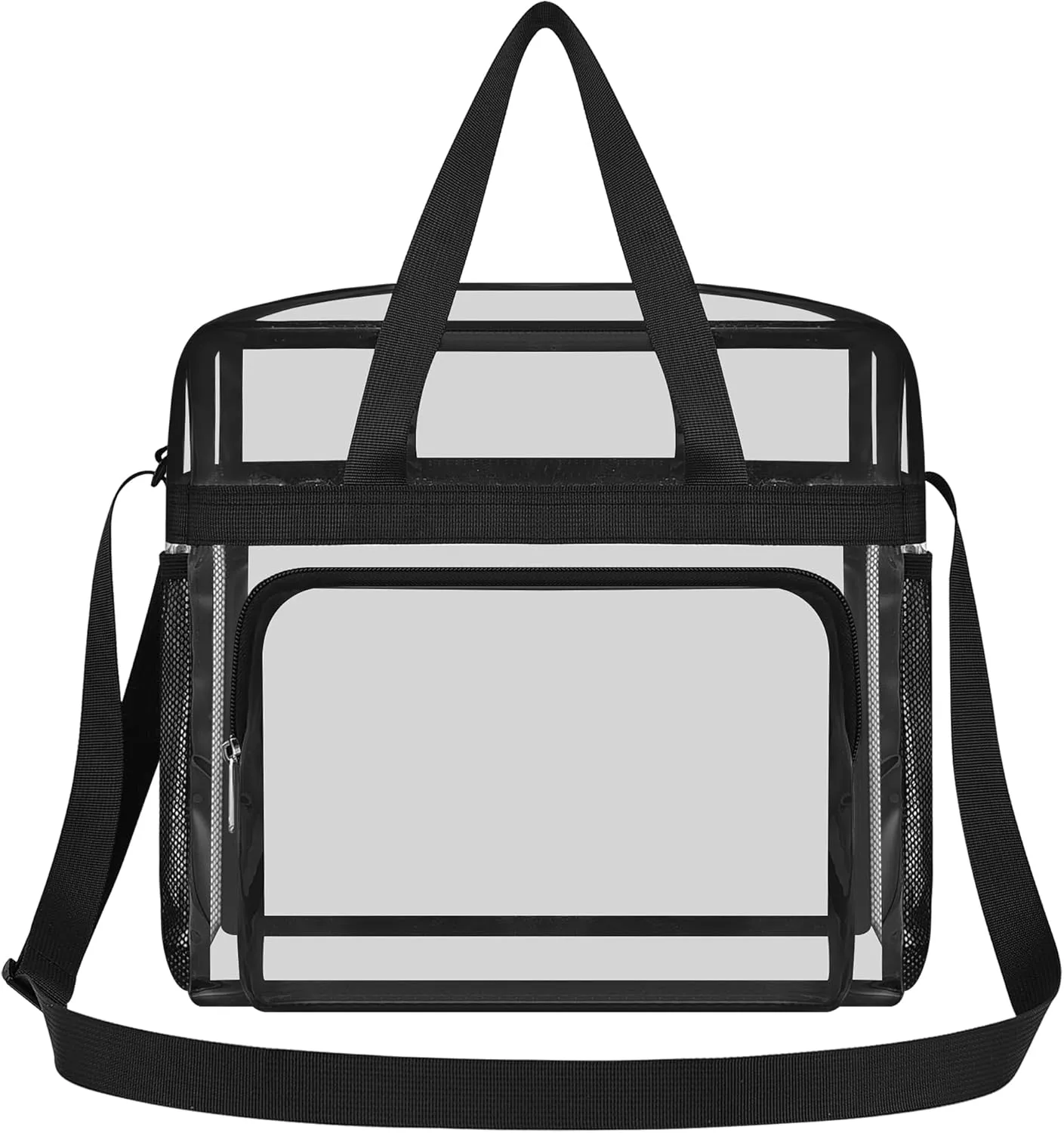 USPECLARE Clear Tote Stadium Approved, Security Travel & Gym Clear Bag for Work Sports Games Concerts