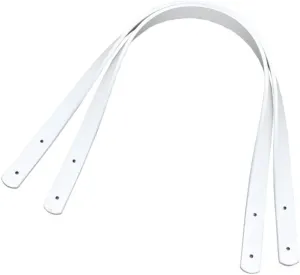 UTHCLO 2Pcs Rivets Style PU Leather Handbag Handles Durable Tote Bag Replacement Strap for Women DIY Pouch Accessories White