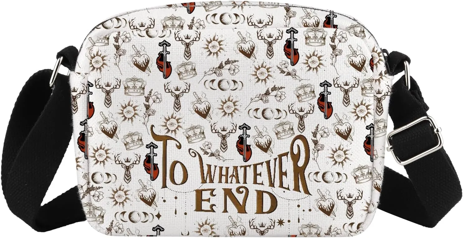 VAMSII Terrasen Horizontal Crossbody Bag To Whatever End Throne Of Glass Inspired Gift Bookish Gift