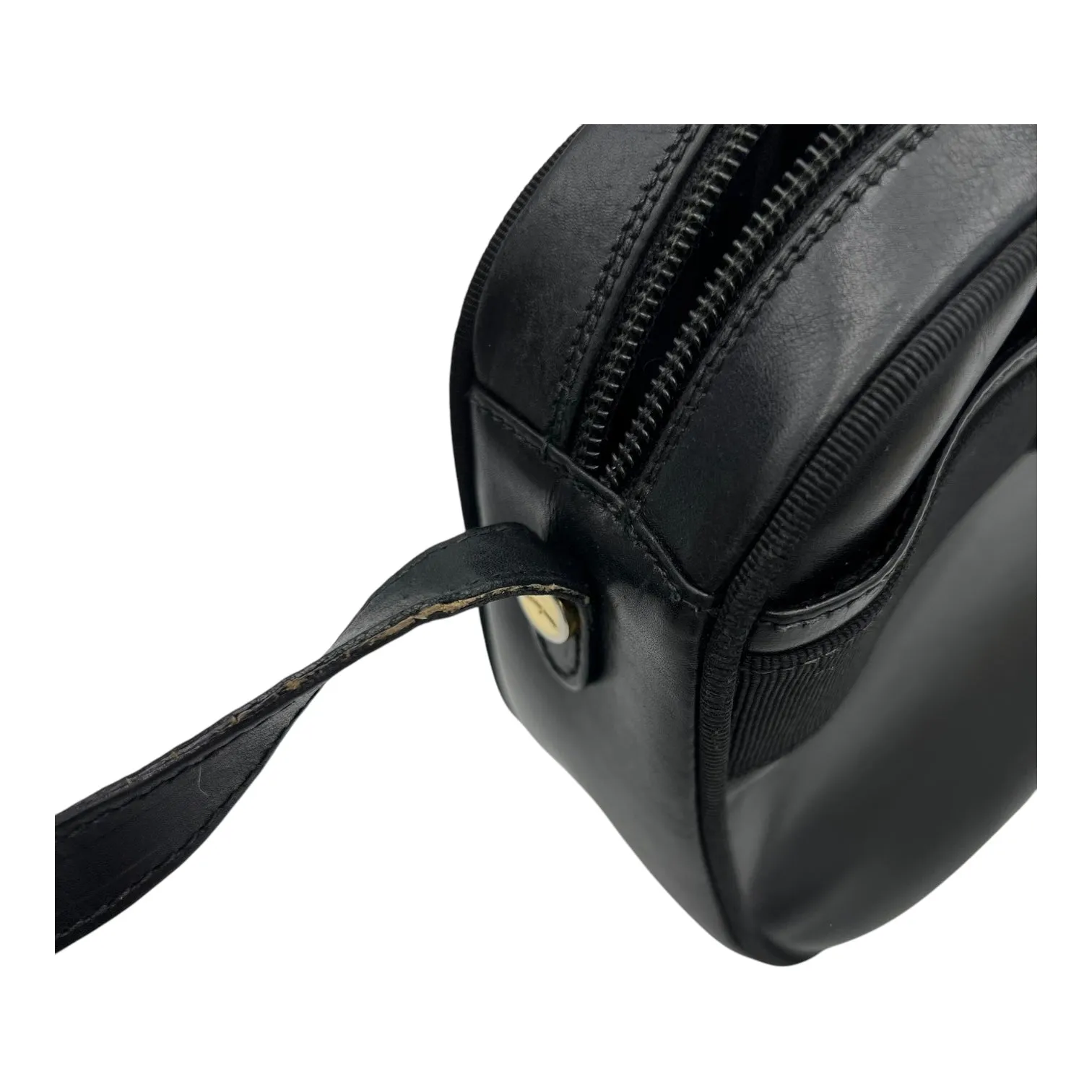 Vara Bow Crossbody Bag Black in Calfskin, Gold hardware