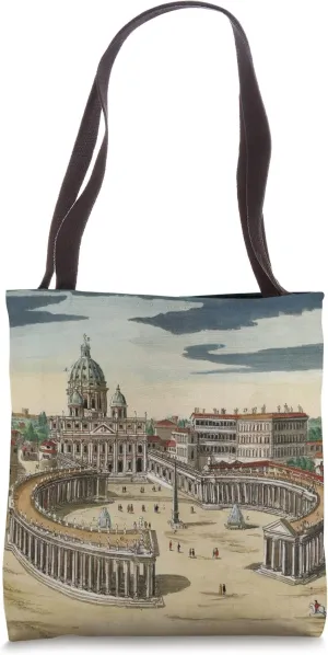 Vatican City Vintage Map (1700) Tote Bag