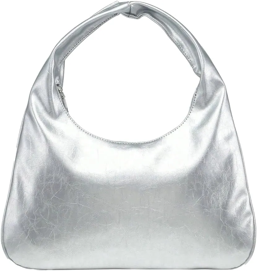 Vegan Leather Hobo Bags for Women Trendy Top Handle Bag Stylish Shoulder Bag Vintage Purse Ladies Clutch Handbag for Everyday