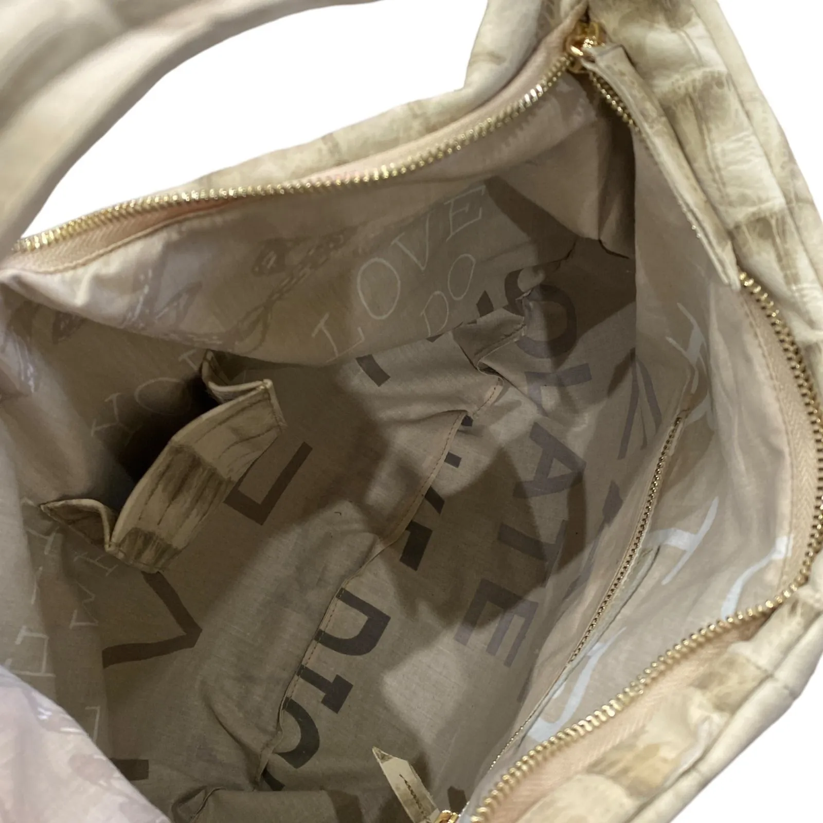 VENUSA L. BEIGE ART LEATHER 2 IN 1 BAG
