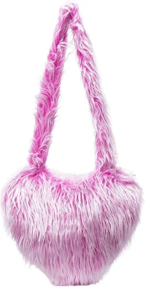 Verdusa Women's Fuzzy Crossbody Shoulder Bags Furry Shoulder Bag Purses