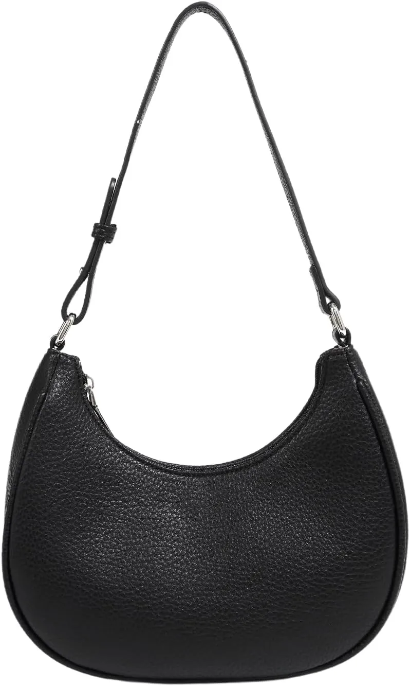 Verdusa Women's Leather Cresent Shoulder Bags Top Handle Hobo Underarm Purse