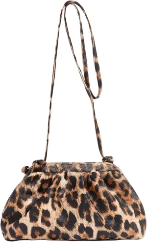 Verdusa Women's Ruched Clutch Handbags Casual Crossbody Bags Dumpling Purse Brown One-Size