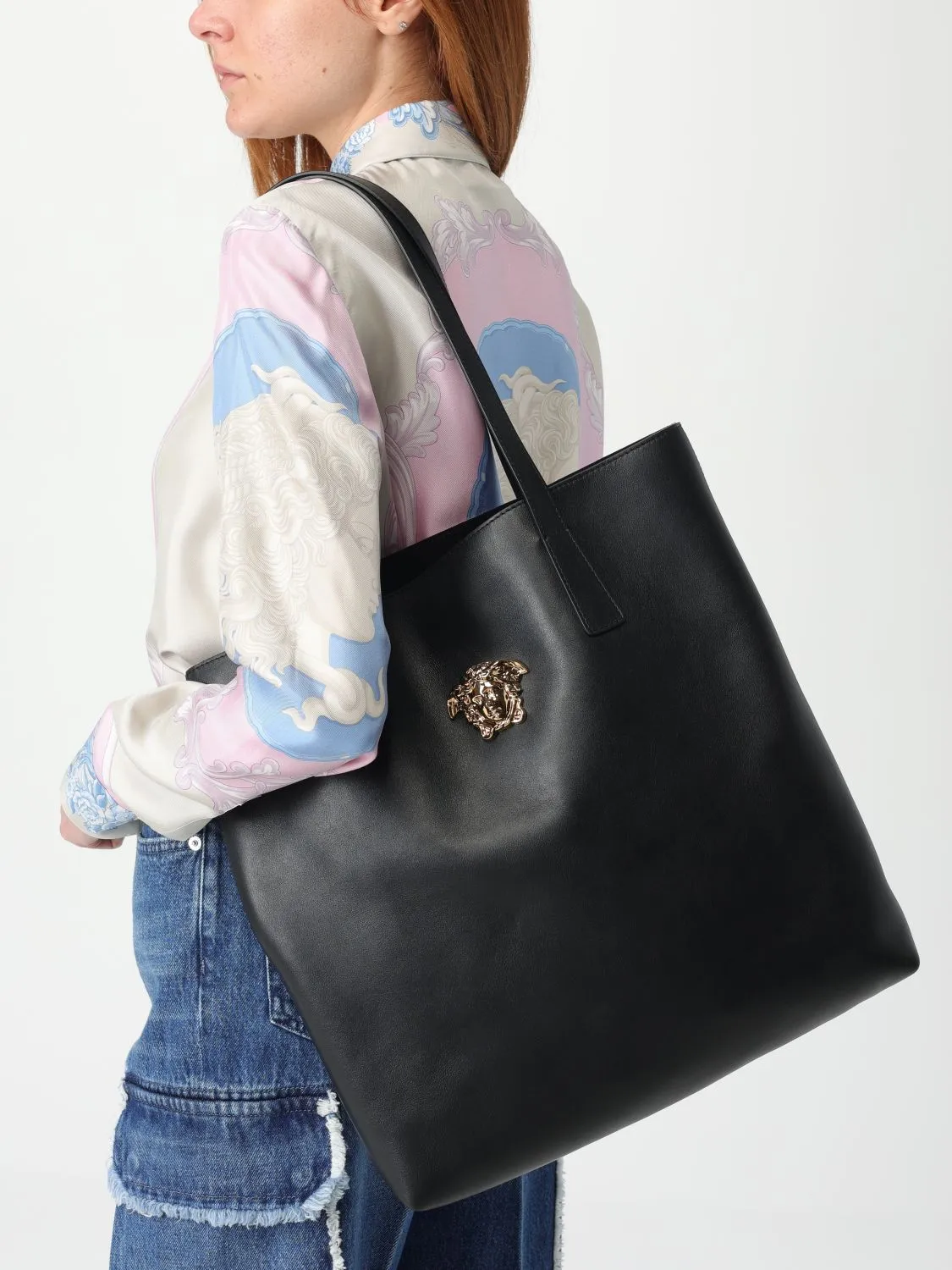 Versace Tote Bags Woman Black