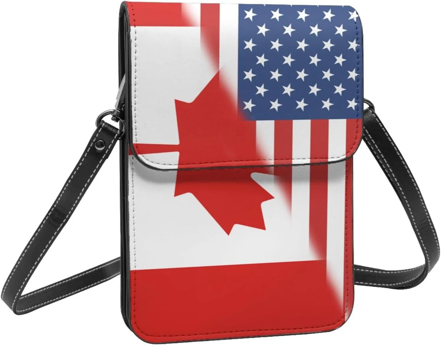 Vintage America Dominica Flag Small Crossbody Purse Cell Phone Bag for Women Girls Mini Over Shoulder Handbag Wallet